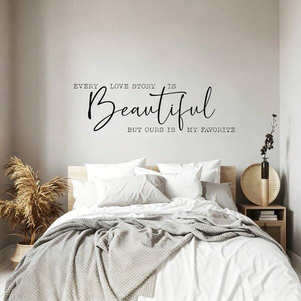 Decal dán tường vinyl trích dẫn chúc ngủ ngon ngọt ngào hiện đại, chất liệu tự dính trong suốt, trang trí đầu giường phòng ngủ chính, nghệ thuật trích dẫn tình yêu lãng mạn truyền cảm hứng, bóc dán, 6 kiểu, quà tân gia cho phòng ngủ và phòng khách
