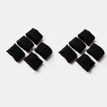 10/5/1 Stück elegante schwarze Haargummis für Damen, dicke nahtlose elastische Pferdeschwanz-Haarbänder, rutschfeste weiche Haarbänder, geeignet für alle Haartypen - A - Übersicht 10