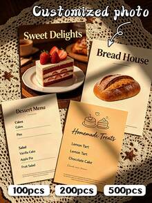 100/200/500 Custom Promotional Posters, Just Upload Your Images For Double-Sided Customization. Perfect For Product Promotions, Event Flyers, Posters, Company Promotion, Custom Menus, And Other Business Information Customization. - Multicolor - View 1