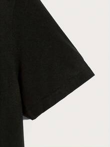 Men's Casual Short-Sleeved T-Shirt, Soft - 黑色 - 查看 3