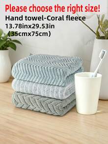 3/6pcs|Mixed Towel Set - Face Towel Set - Size 26.56x55.12inch/70x140cm, 13.78x29.53inch/35x75cm - Coral Fleece Material Soft Skin-Friendly Absorbent Quick-Drying - Easy To Dry No Shedding No Fading - With Hanging Ring Convenient For Drying - Essential Daily Home Set - Unisex All Season - Suitable For Bathroom, Kitchen, Bedroom, Pool, Sauna, Gym, Living Room, Hotel, Travel, Christmas Gift, Back To School And Other Scenarios - Multicolor - View 15