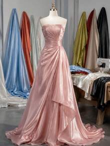 1pc 50cm 1/3/5Yard Ultra Smooth Liquid Satin Fabric – Glossy, Silky & Lustrous – Soft Flowy Lightweight Drape – Many Colors Available – Perfect For Slip Dresses, Wedding Linens, Gift Wrapping & Handmade Scrunchies - 1 - View 8