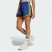 Adidas 女款透氣跑步健身訓練短褲 - 藍色 - 查看 1