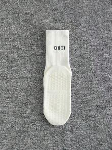 1/3/4/7 Pairs Women's Fitness Floor Socks, Mid-Calf Yoga Socks, Sports Socks, Sweat-Absorbing & Breathable, Shark Leggings Socks, Pilates Socks, Slogan "DO IT", Multi-Color Professional Yoga Socks For Women, Indoor Floor Use, Suitable For Autumn/Winter/Spring/Summer Sports Wear - Multicolor - View 22