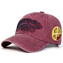 1件裝男士字母刺繡棒球帽，時尚運動帽，戶外可調節防曬休閒帽，適合春/秋季旅行、海灘、派對 - 彩色 - 查看 15