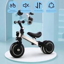 3-In-1 Tricycle For Children | Balance Bike With Pedals, Pink - 白色的 - 查看 7