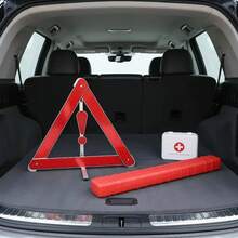Car Emergency Triangle 1/2, Highly Reflective Warning Sign, Quick Installation, Vehicle Mounted Triangular Bracket, Emergency Equipment. - A - View 9