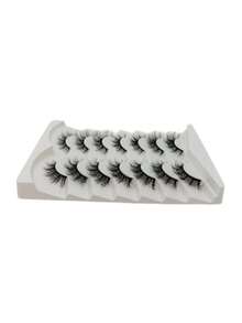 Manga Anime False Eyelash Set With Tweezers, Spiky Doll Eye Lashes, Natural Fluffy Cartoon Style Cosplay Eyelash Set - 查看 6