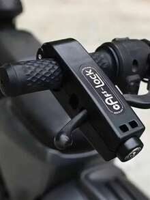 Universal Motorcycle Throttle Lock, Portable 3-Hole Handlebar Lock, Suitable For Scooters, Electric Bicycles, Lightweight Motorcycles, Anti-Theft Clamp, Integrated Brake Handle, Black Adjustable Clamping Device - A - View 3