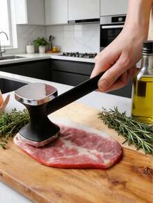 1件裝雙面重型肉鎚，人體工學廚房工具，適用於肉類嫩化、BBQ、戶外燒烤與烹飪、露營裝備，耐用廚房工具，牛排鎚、肉類嫩化器、肉鎚、肉壓碎器、油刷，家居裝飾，廚房用品，烹飪用品，廚房配件，居家必需品，女性禮物，廚師禮物 - 彩色 - 查看 4