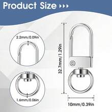 18PCS Alloy Keychain Clips Rotating Spring Hook Lobster Clasp, Suitable For DIY Keychain Crafts, Wallet Backpack Strap Connector Accessories, Pet Collar Pendant, Car Home Key Storage (3 Colors Available) - 2.5G Door Latch - View 2