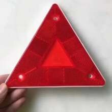 Triangular Reflective Warning Sign, Red Parking Warning Sign, Rear Reflective Truck Plate - A - View 6