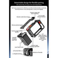 Magnetic Camera Cage Handle Kit For Action 6 Protective Frame Vertical & Horizontal Shooting Switchable Anti-Drop Protective Housing Street Shooting Accessory Set - View 7