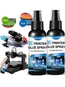 3D Printer Glue Spray Bed Adhesive Strong Grip Printing Glue For PLA PETG ABS TPU FDM 3D Printing Bed Adhesion Spray No Warping High Temperature Resistance Build Plate Adhesive Easy Remove - A - View 1
