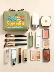 Enjoy The Summer Vibe With Watermelon Print Storage Bag! This Portable Zipper Makeup Bag Comes In 3 Colors, Perfect For Beach Trips, Beauty Enthusiasts, And Those Seeking Short-Term Vacations. - Multicolor - View 5