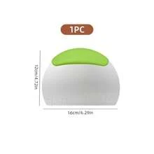 1 pieza Cortador de masa de acero inoxidable, Cortador de masa práctico de color aleatorio amarillo/rojo/verde con escala, Raspador de panadería antibacteriano, Adecuado para hornear - Color al azar - Ver 11