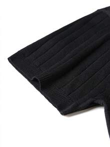 ZYNTH BALENO Men's Summer Ribbed Henley Neck Slim Fit Short Sleeve Sweater, Suitable For Outdoor Sports And Gym Workouts - Black - View 9