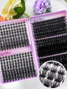 432pcs D-Curl Fluffy False Eyelash Clusters, Cluster Lashes, 0.07mm D-Curl 10-16mm Mixed Natural Eyelash Extension, Super Thick Growth Cluster Lashes, Curled Individual Lashes, Cartoon-Like Growth Lashes, Suitable For Beginners Home Use - View 6