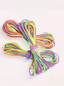 1pc Large Size Elastic Jump Rope, Rubber Bead Rope And Cord, Perfect As Gift Bag Filler And Birthday Party Favor, Elastic Jump Rope - Multicolor - View 6