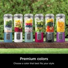 Certified Refurbished Ninja BC100NV Blast 16 Oz. Personal Portable Blender With Leak Proof Lid And Easy Sip Spout, Perfect For Smoothies, Cordless, USB-C Rechargeable (Blue) - Below 0.5L - View 11
