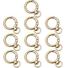 10/20/30pcs Flat Trigger Spring O-Rings, Metal Keychain Rings, Round Snap Clips, Suitable For Keychains, Bags, Purses - Keychain Hook Replacement Key Ring Lanyard DIY Crafts - Multicolor - View 15