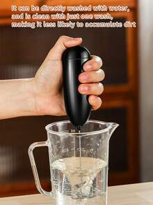 【強力牛奶發泡器】電動牛奶發泡器 1件裝 電池供電 便攜式卡布奇諾與咖啡攪拌器，適用於廚房用品 - 彩色 - 查看 4