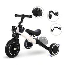 3-In-1 Tricycle For Children | Balance Bike With Pedals, Pink - 白色的 - 查看 1