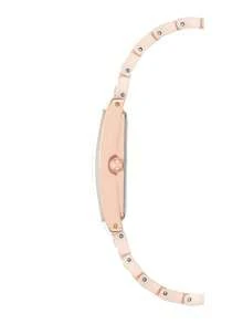 Anne Klein 女款方形錶盤陶瓷錶帶手錶 AK Watches 女款手鍊式手錶，淡粉色 - 粉色 - 查看 8