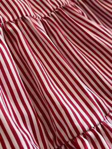 Vestido tubo de estilo callejero a cuadros rojos para mujer - Rojo y blanco - Ver 6