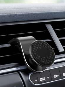1pc Upgraded Alloy Magnetic Air Vent Car Phone Holder, Metal Strong Magnetic Phone Mount, 360° Rotation, Suitable For Navigation - Multicolor - View 2