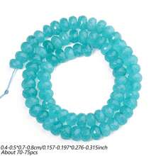 8x5mm Amazonite Natural Faceted Stone Beads Abacus Shape Loose Bead For Jewelry Making DIY Bracelet Necklace Supplies - Sky Blue - View 9