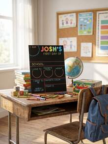 1 pieza Letrero personalizado con texto Primer día de escuela, Letrero último día de escuela, Letrero primer día de escuela, Letrero vuelta a la escuela, 1er día de escuela - Multicolor - Ver 5