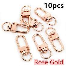 10 piezas de ganchos con cierre de langosta a presión para llaveros DIY, accesorios y suministros para hacer joyas - 33x13mm - Ver 11