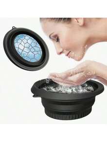 1pc Home Facial Ice Bath Silicone Folding Ice Basin, Outdoor Beauty Device Ice Tub - Multicolor - View 5
