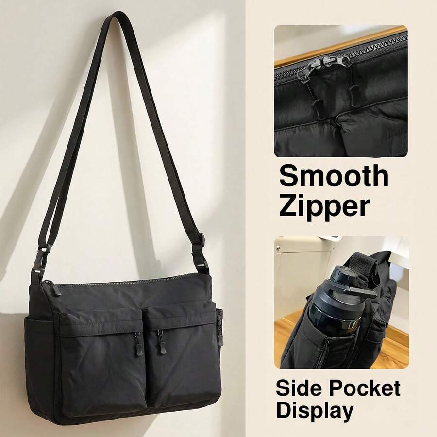 New Large Capacity Multi-Function Crossbody Bag, College Student Bag, Daily Commute Bag, Outdoor Travel Fashion Back To School Shoulder Bag, Perfect Gift Choice - Multicolor - View 1