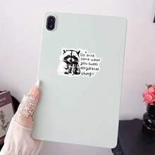 You Sweet Dehydrated Thing Funny Raccoon Hydration Reminder Sticker, Humorous Water Intake Design, Suitable For Laptops, Notebooks, Water Bottles, Cups, Journals, Perfect Gift For Students, Teachers, Office Workers, Creative People, Gamers And Busy Individuals - Multicolor - View 6