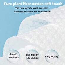 Disposable Facial Cotton Paper, Soft Dry & Wet Dual-Use Face Cleansing Wipes, Face Towel, Skin Cleansing Face Cloth - White - View 4