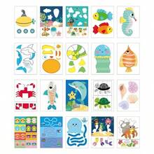1 Pack 20-Page Sticky Paper Cutting Art Book (20*28cm/7.9"*11"), DIY Adhesive Paper-Craft Creation Kit - Multicolor - View 8