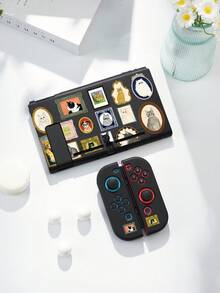 1件復古時尚貓咪肖像設計保護殼，相容於Switch 2nd Gen (2025)，適用於Switch NS/Switch OLED，適合Switch 2遊戲主機配件，收納袋，Switch保護殼，送給Switch玩家的浪漫禮物 - 彩色 - 查看 5