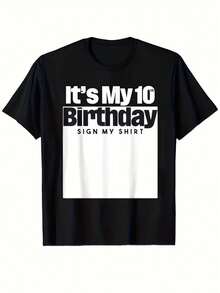 Camiseta de cumpleaños - Negro - Ver 1