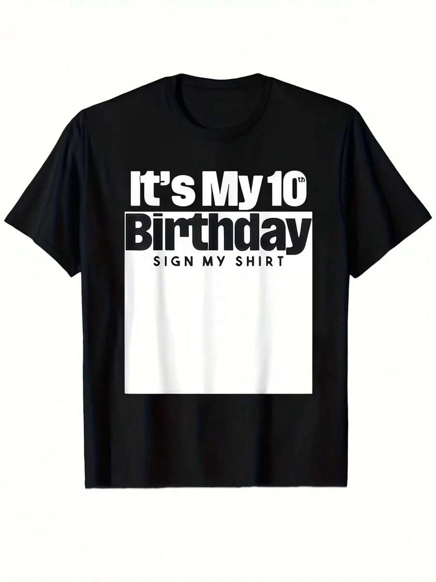 Camiseta de cumpleaños - Negro - Ver 1