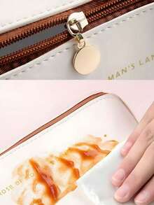 1pc Portable Summer Travel Makeup Bag, Large Capacity Cosmetic Storage Bag, Waterproof Bathroom Toiletry Bag, Travel Handbag, Suitable For Storing And Organizing Lipstick, Eyebrow Pencil, Powder Puff, Makeup, Toiletries, Watch, Summer Travel Essential, School Supplies, Suitable As Gift For Family, Friends, Birthday Gift, Holiday Gift, Festival Gift - Multicolor - View 7