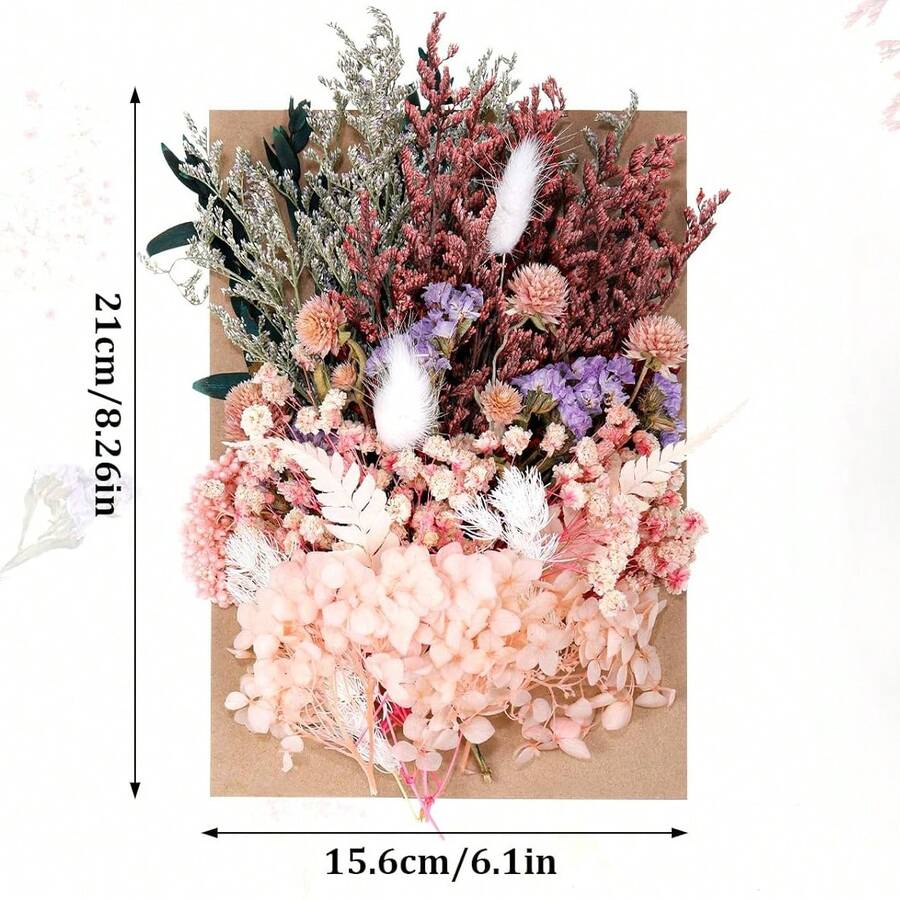 人造花混色葉片搭配滿天星,適用於DIY手工藝、蠟燭、樹脂珠寶、美甲吊墜、卡片、剪貼簿、婚禮及居家裝飾 - C01 - 查看 1