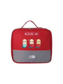 Portable Medical Bag, Printed With "Medicine Bag" And Pill Pattern, Portable Camping Medical Bag, Compact First Aid Kit, Suitable For Travel And Home Portable Storage Bag, Small Medical Bag, Convenient Medical Kit, Emergency Bag, Multiple Colors Available, Back To School Essential, Suitable For Daily/Outdoor/Travel, Suitable For Health-Conscious People And Use Anytime, Anywhere, Essential Medical Accessory, Daily Health Management Organizer - Multicolor - View 22
