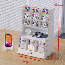 Desk Organizer With Drawers For Office Supplies - B - View 2