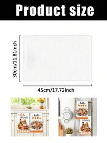 2pcs Pumpkin Autumn Hand Towels, Thanksgiving Gift, Kitchen Decor Towels With Pumpkin & Maple Leaf Embroidery, Suitable For Drying, Cleaning, Cooking, Holidays - Multicolor - View 2