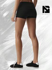 3" ALO Softsculpt Low-Rise Foldover Short - Black - View 2