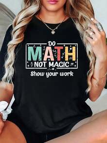 100% Cotton Math Is Tough But So Are You Back To School Math Teacher T-Shirt - Black 7 - View 1
