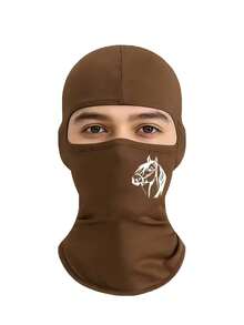 1 buah/2 buah Set Kombinasi Balaclava/Penutup Kepala Motif Warna Polos Unisex, Masker Wajah Penuh Lubang Tunggal untuk Bersepeda, Cocok untuk Pemakaian Sehari-hari dan Aktivitas Luar Ruangan - Gaya 5 - View 18