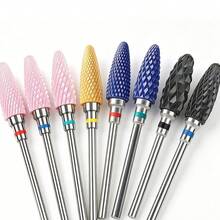 8pcs Ceramic Nail File Head, Suitable For Nail Buffing And Polishing, Removing Nail Gel And Cuticles, 3/32 Handle, Suitable For Beginners And Professionals. - Multicolor - View 5